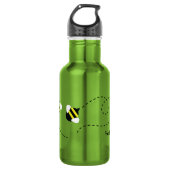 Bijen imker waterfles met naam (Voorkant)