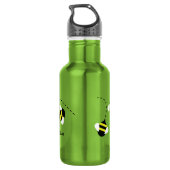Bijen imker waterfles met naam waterfles  (Achterkant)