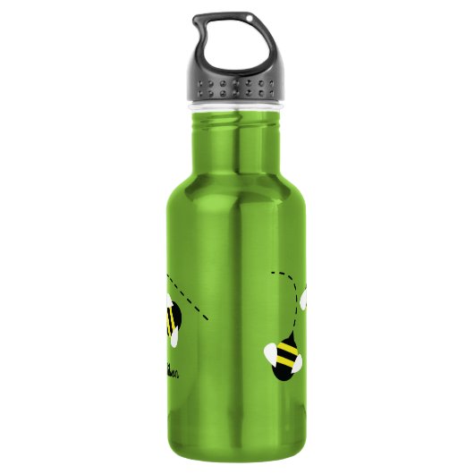 Bijen imker waterfles met naam waterfles  (Achterkant)