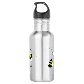 Bijen imker waterfles met naam waterfles  (Achterkant)