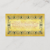 Bijen in de Achtertuin Goud Blad Visitekaartje (Achterkant)