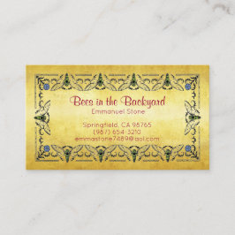 Bijen in de Achtertuin Goud Blad Visitekaartje