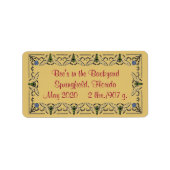 Bijen in de achtertuin Honey Jar Etiket (Voorkant)