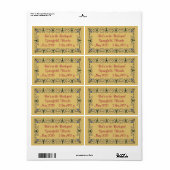 Bijen in de achtertuin Honey Jar Etiket (Full Sheet)