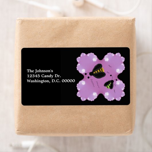 Bijen in de bloemen etiket (Insitu)