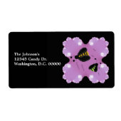 Bijen in de bloemen etiket (Voorkant)