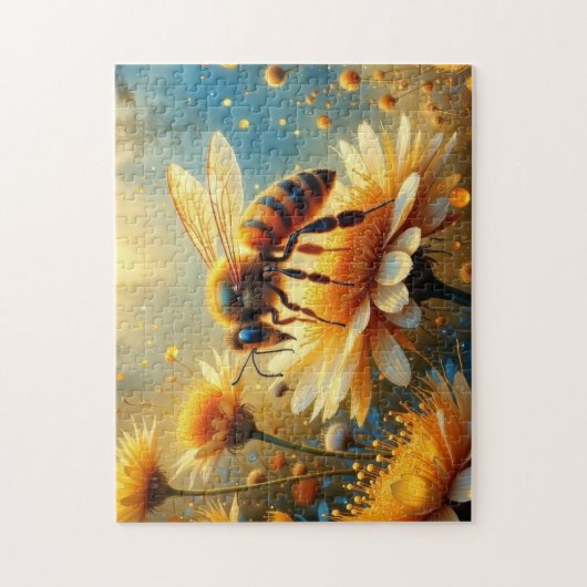 Bijen in de bloementuin legpuzzel (Verticaal)