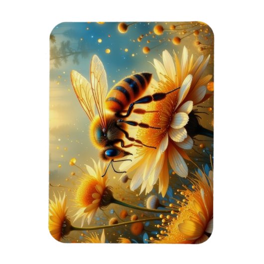 Bijen in de bloementuin magneet (Verticaal)