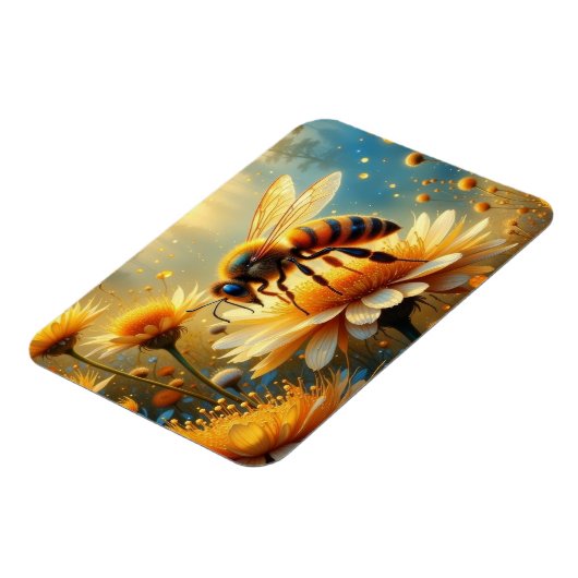 Bijen in de bloementuin magneet (Linkerzijde)