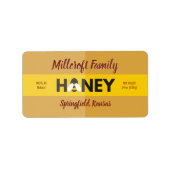 Bijen in de Honey Dark Amber Honey Jar Etiket (Voorkant)