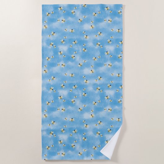 Bijen in de lucht strandlaken (Voorkant)