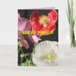 Bijen in de papavers - Hartelijk dank Bedankkaart