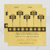 Bijen in de Sjabloon voor vluchtuitvoering Kaart (Voorkant / Achterkant)