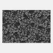 Bijen in de tuin in zwart-wit inpakpapier vel (Voorkant 3)