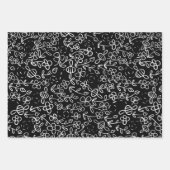 Bijen in de tuin in zwart-wit inpakpapier vel (Voorkant)