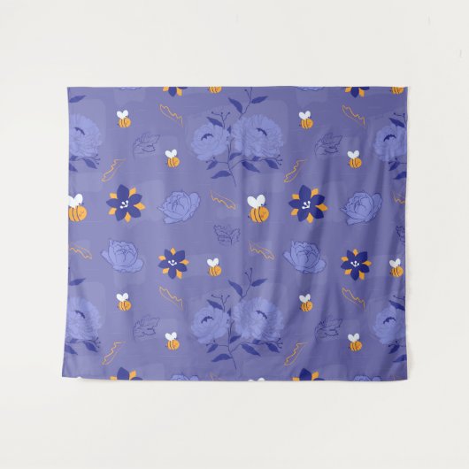 Bijen in de tuin wandkleed (Voorkant (horizontaal))