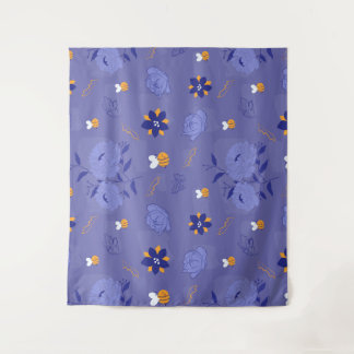 Bijen in de tuin wandkleed