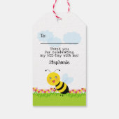 Bijen in de Tulip-tuin Cadeaulabel (Achterkant)