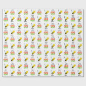 Bijen in de Tulip-tuin Cadeaupapier (Vlak)