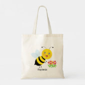 Bijen in de Tulip-tuin Tote Bag (Achterkant)