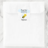 Bijen in de Tulip-tuin Vierkante Sticker (Tas)