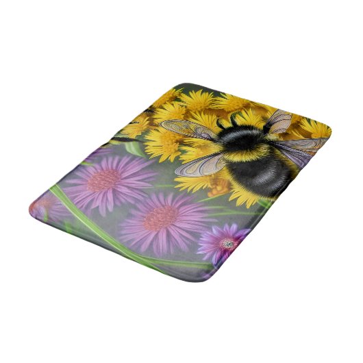 Bijen in een bloem badmat (Gekanteld)