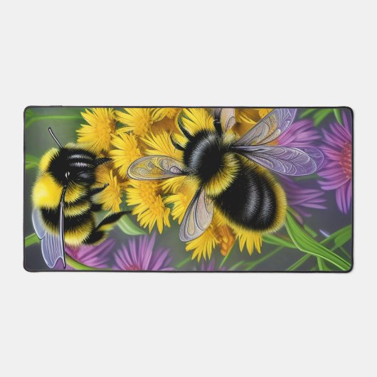 Bijen in een bloem bureaumat (Voorkant)