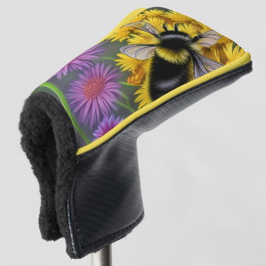 Bijen in een bloem golfheadcover (3/4 voorkant)