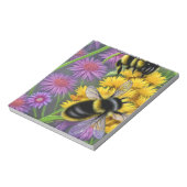 Bijen in een bloem notitieblok (Linkerzijde)