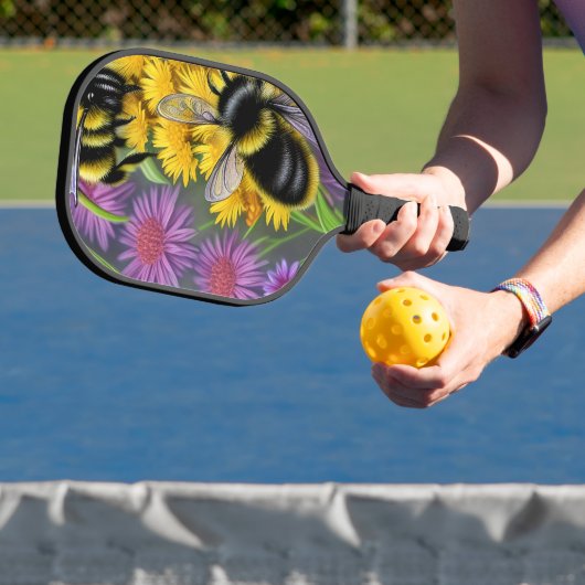 Bijen in een bloem pickleball paddle (Insitu)