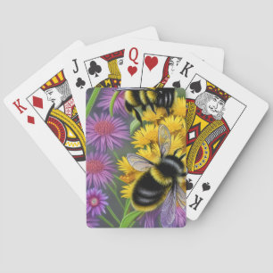 Bijen in een bloem pokerkaarten