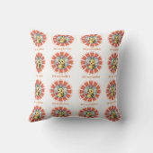 Bijen in een bloemenprint kussen (Achterkant)