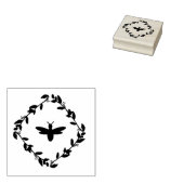 Bijen in een Trellis Rubber Stamp Rubberstempel (Gestempeld)
