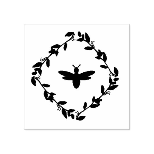 Bijen in een Trellis Rubber Stamp Rubberstempel (Afrduk)