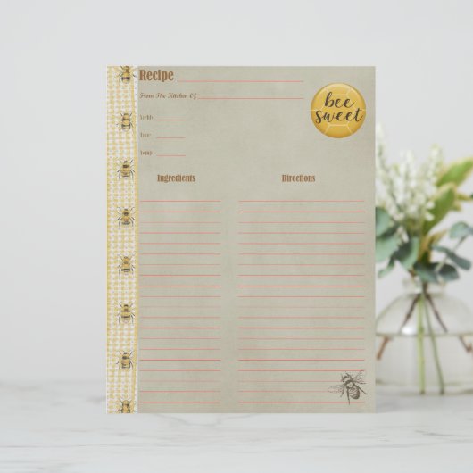 Bijen in een witboek (Staand voorkant)