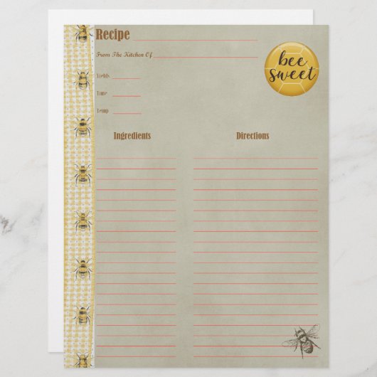 Bijen in een witboek (Voorkant / Achterkant)