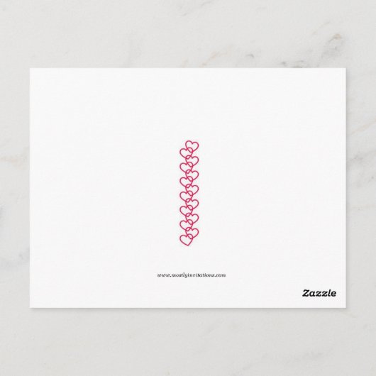 bijen in haar Bonnet Valentijn Briefkaart (Achterkant)