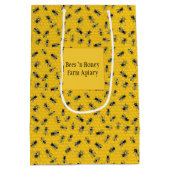 Bijen in Honeycomb Medium Cadeauzakje (Achterkant)