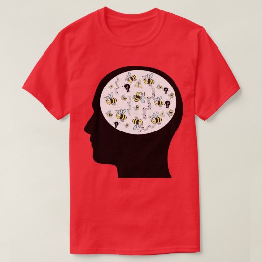 Bijen in mijn brein ADHD vergroot de neurodiversit T-shirt (Design voorkant)
