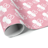 Bijen in roze cadeaupapier (Rol Hoek)