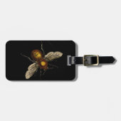 Bijen in zwart bagagelabel (Voorkant horizontaal)