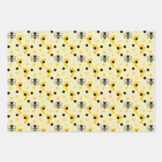 Bijen Inpakpapier Vel (Voorkant 3)