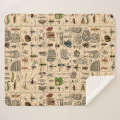 Bijen Insect Bug Wasp Natuurlijke Geschiedenis Sherpa Deken (Voorkant (horizontaal))