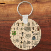 Bijen Insect Bug Wasp Natuurlijke Geschiedenis Sleutelhanger (Voorkant)