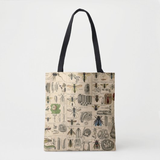 Bijen Insect Bug Wasp Natuurlijke Geschiedenis Tote Bag (Voorkant)