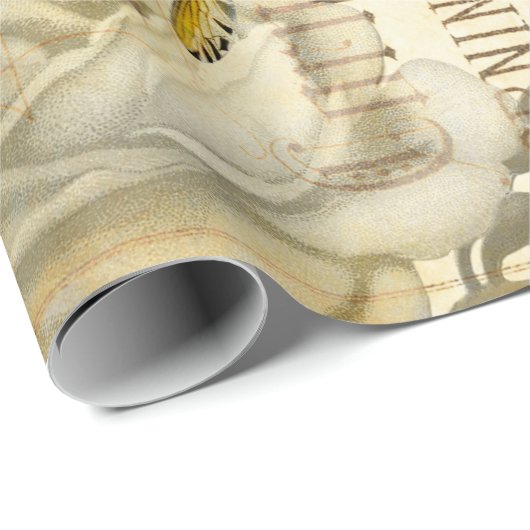  Bijen Insecten Rose Boeket Cadeaupapier (Rol Hoek)