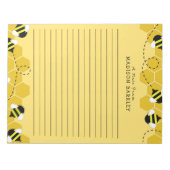 Bijen Kind Cute Beehive Briefpapier Notitieblok (Voorkant)