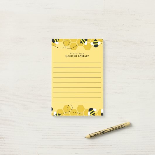 Bijen Kind Cute Beehive Post-it® Notes (Op bureau)