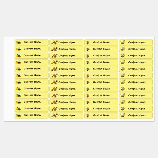 Bijen Kinder waterdichte naam label schoolbenodigd (Vel)