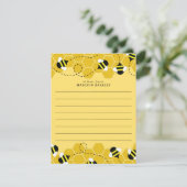 Bijen Kinderen Schattigee platte Briefpapier Kaart (Staand voorkant)